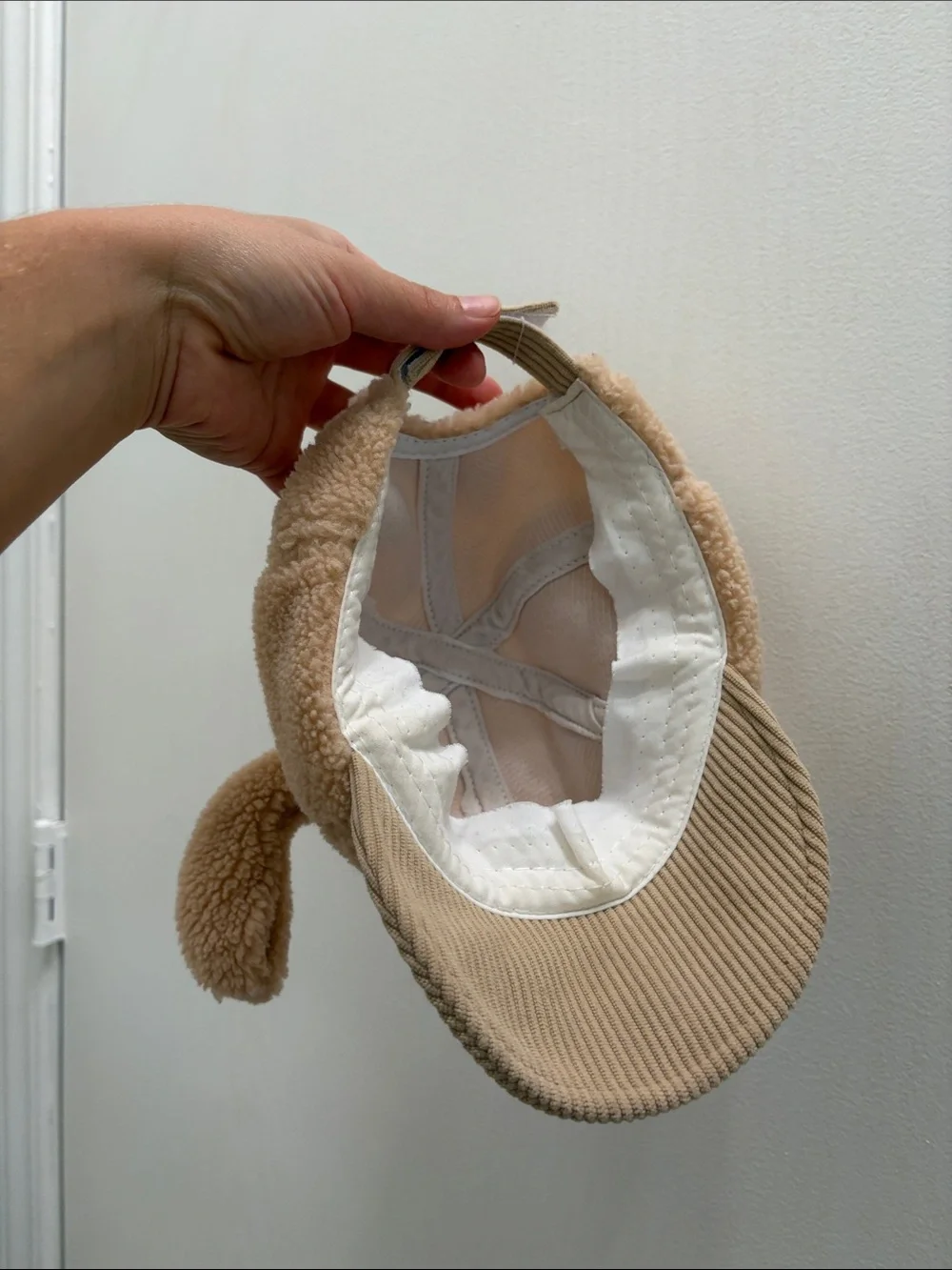 Kids Beige Sherpa Dog-Ear Cap Hat DiDi Cute
